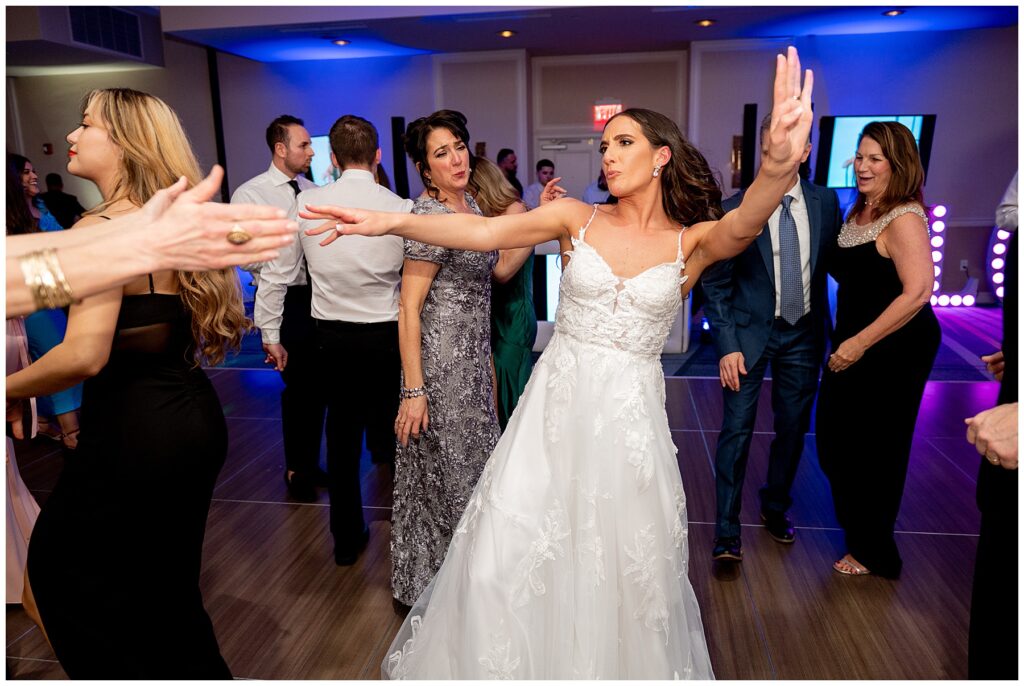 Bride dancing at her Newport Marriott Hotel Wedding reception 