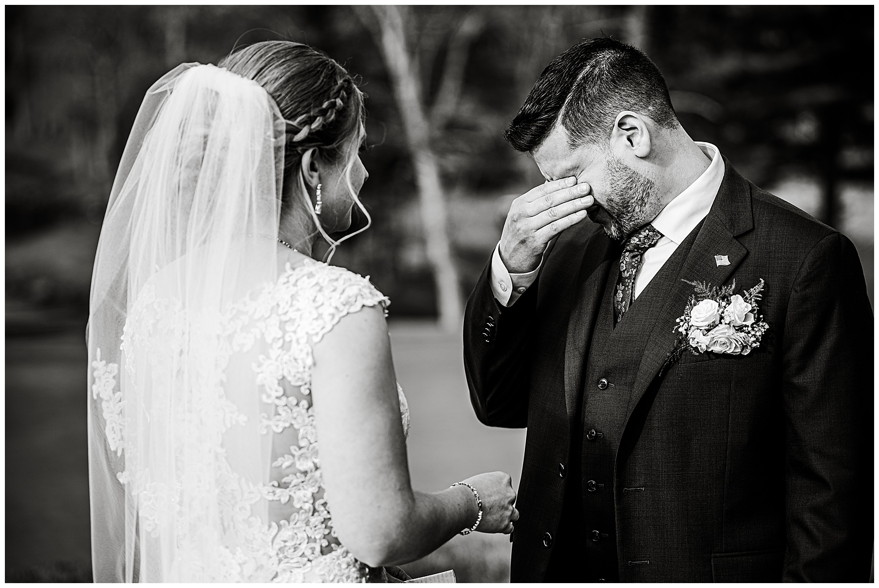 Groom crying during personal vows 